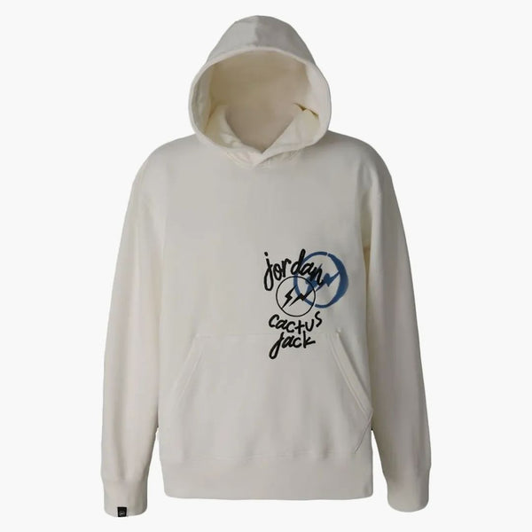 Travis Scott X Jordan X Fragment Cream cu glugă