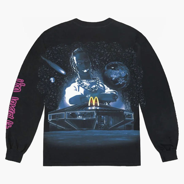 Travis Scott X Mcdonald's Action Figure Space L/s T-shirt Black
