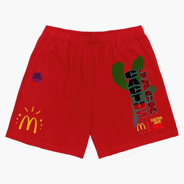 Travis Scott x McDonald's All American '92 Shorts Red