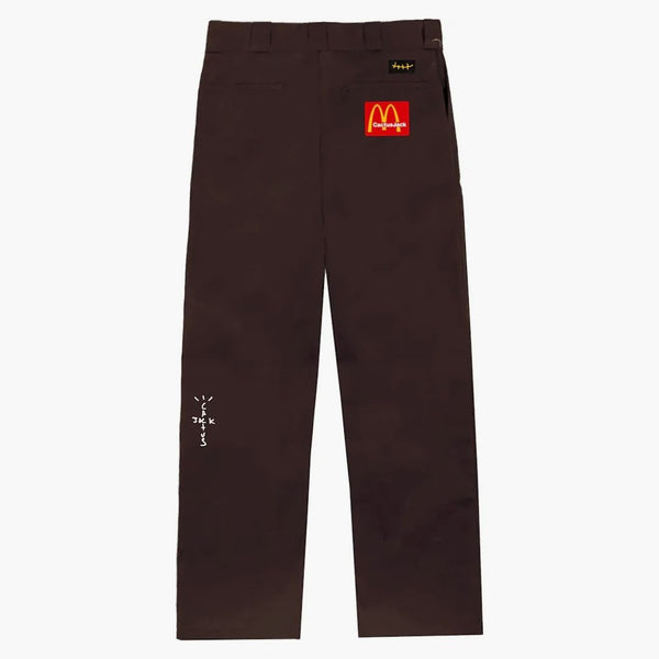 Travis Scott X McDonald's Billion sloužil pracovní kalhoty hnědé