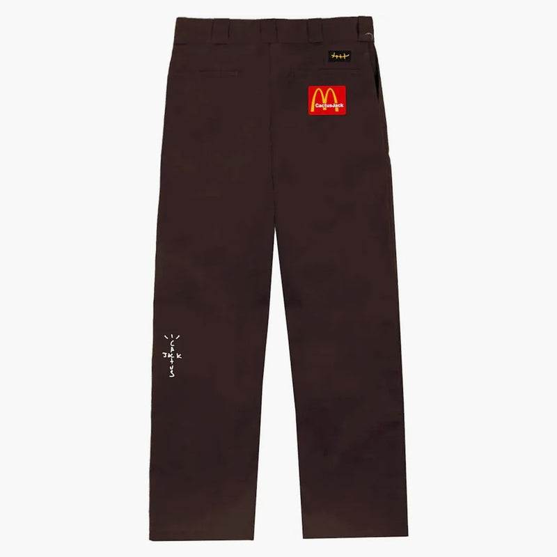 Travis Scott X McDonald's Billion sloužil pracovní kalhoty hnědé