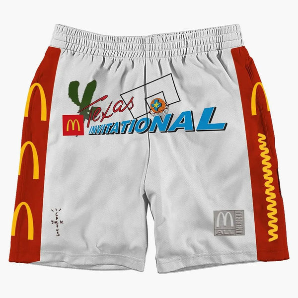 Travis Scott X Mcdonald's Cactus Jack All American Shorts White