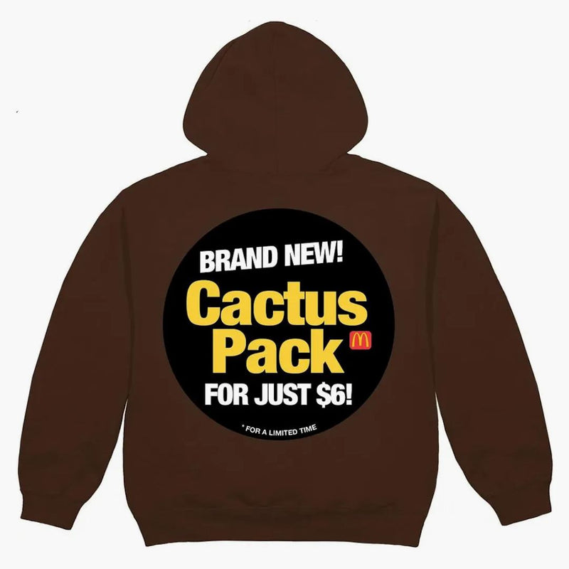 Travis Scott x McDonald's Cactus Pack Sticker Hoodie Brown