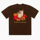 Travis Scott X McDonald's Deserve A Break T-Shirt Brown