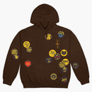 Travis Scott X Mcdonald's Sticker Bomb Hoodie Brown