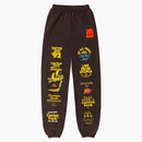 Travis Scott X McDonald's Sticker Bomb Pants Brown