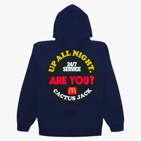 Travis Scott x McDonald's Up All Night Sticker Hoodie Navy