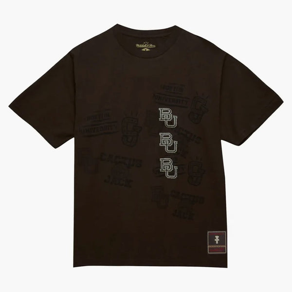Travis Scott X Mitchell & Ness Boston University Seal T-shirt Brown