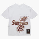 Travis Scott X Mitchell & Ness Florida State Seminoles Hand-drawn T-shirt White