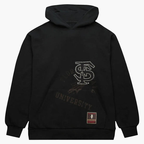 Travis Scott X Mitchell & Ness Florida State Seminoles Overlap Pullover Hoodie Black