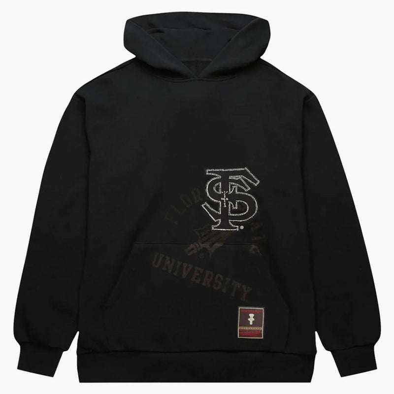 Travis Scott X Mitchell & Ness Florida State Seminoles Overlap Pullover Hoodie Black