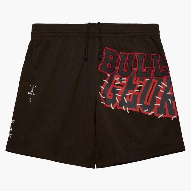 Travis Scott X Mitchell & Ness Georgia Bulldogs Basketball Shorts Brown