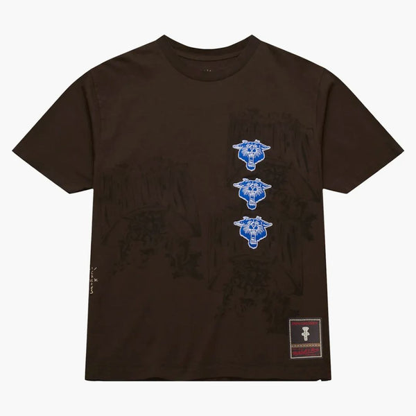 Travis Scott X Mitchell & Ness Kentucky Wildcats Seal T-shirt Brown