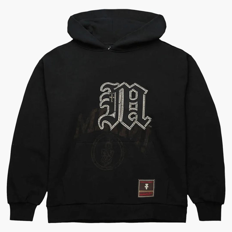 Travis Scott X Mitchell & Ness Miami Hurricanes Overlap Pullover Hoodie Black