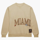 Travis Scott X Mitchell & Ness Miami Hurricanes Pullover Sweatshirt Tan