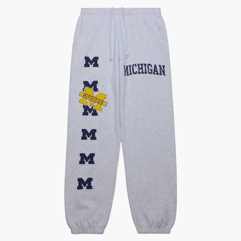 Travis Scott X Mitchell & Ness Michigan Wolverines Classic Sweatpants Heather Gray