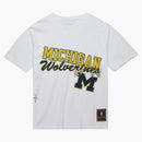 Travis Scott X Mitchell & Ness Michigan Wolverines Hand-drawn T-shirt White