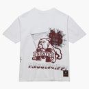 Travis Scott X Mitchell & Ness Mississippi State Bulldogs Hand-drawn T-shirt White