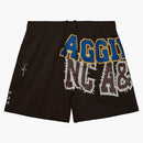 Travis Scott X Mitchell & Ness North Carolina A&t Aggies Basketball Shorts Brown