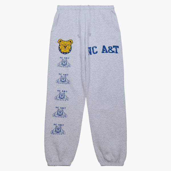 Travis Scott X Mitchell & Ness North Carolina A&t Aggies Classic Sweatpants Heather Gray