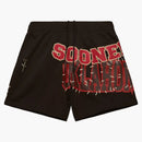 Travis Scott X Mitchell & Ness Oklahoma Sooners Basketball Shorts Brown