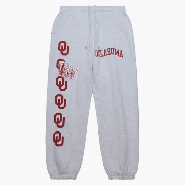 Travis Scott X Mitchell & Ness Oklahoma Sooners Classic Sweatpants Heather Gray