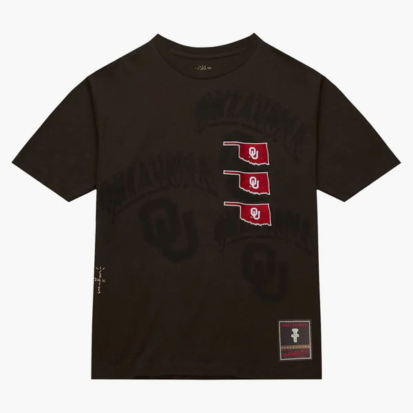 Travis Scott X Mitchell & Ness Oklahoma Sooners Seal T-shirt Brown