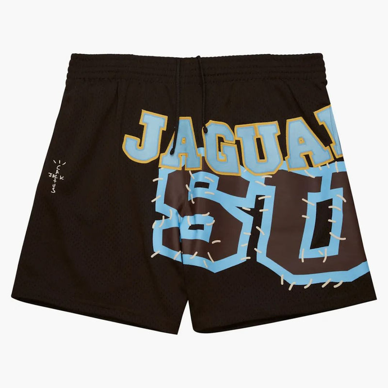 Travis Scott X Mitchell & Ness Southern University Jaguars Basketball Shorts Brown