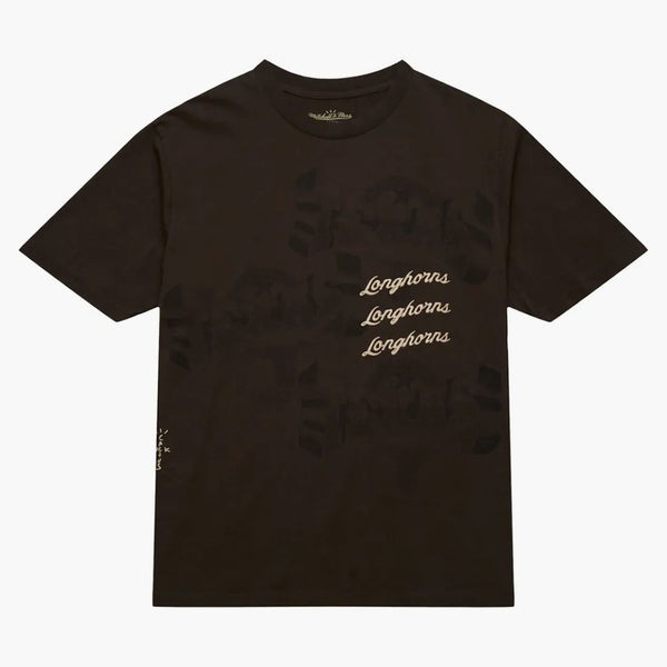 Travis Scott X Mitchell & Ness Texas Longhorns Seal T-shirt Brown