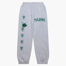 Travis Scott X Mitchell & Ness Tulane Green Wave Classic Sweatpants Heather Gray