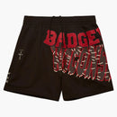 Travis Scott X Mitchell & Ness Wisconsin Badgers Basketball Shorts Brown