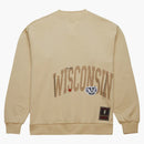 Travis Scott X Mitchell & Ness Wisconsin Badgers Pullover Sweatshirt Tan