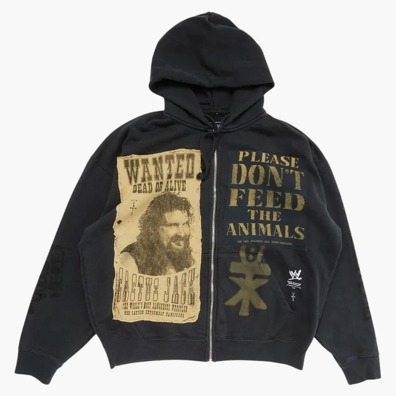 Travis Scott x WWE Double Cactus Jack Mick Foley Zip Bluza Black