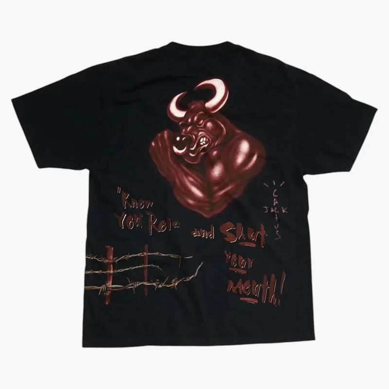 Travis Scott X Wwe Know Your Role The Rock Tee Black