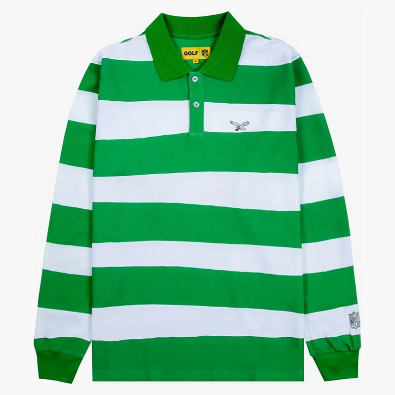 Tyler, The Creator Golf Wang X NFL Eagles Long Sleeve Polo Green/White