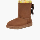 Ugg Bailey Bow Plaid Punk Boot Chestnut (Kids)