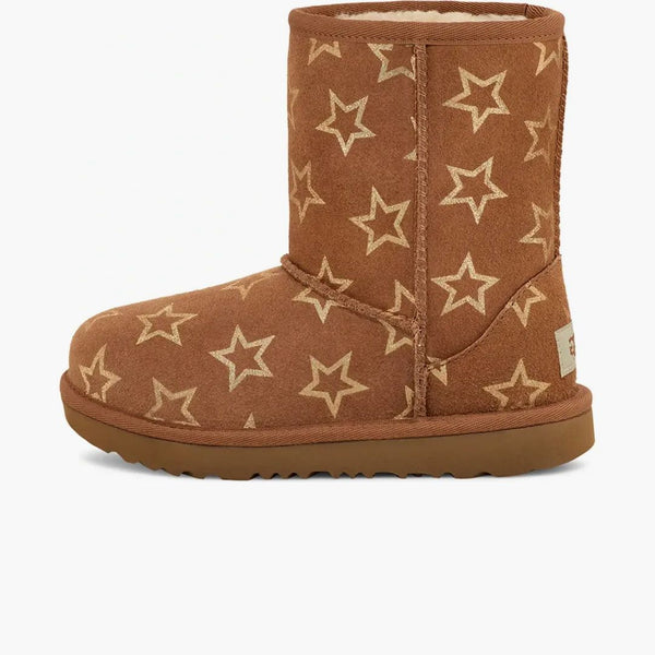 Ugg Classic II Iridescent Stars Boot Chestnut Gold Iridescent (Kids)