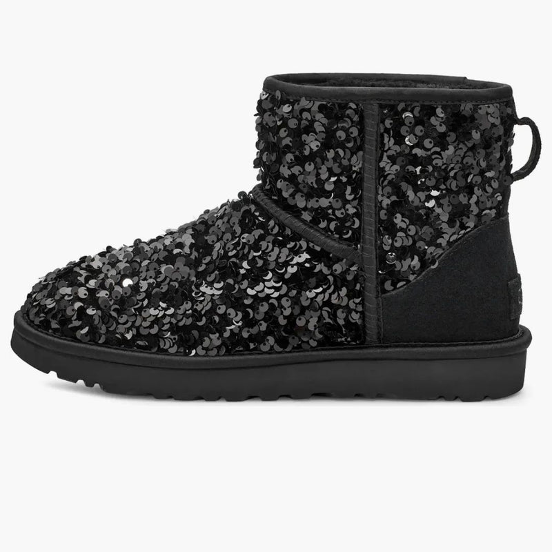 Ugg Classic Mini Chunky Squiny Squinové Boot Black (Dámské)