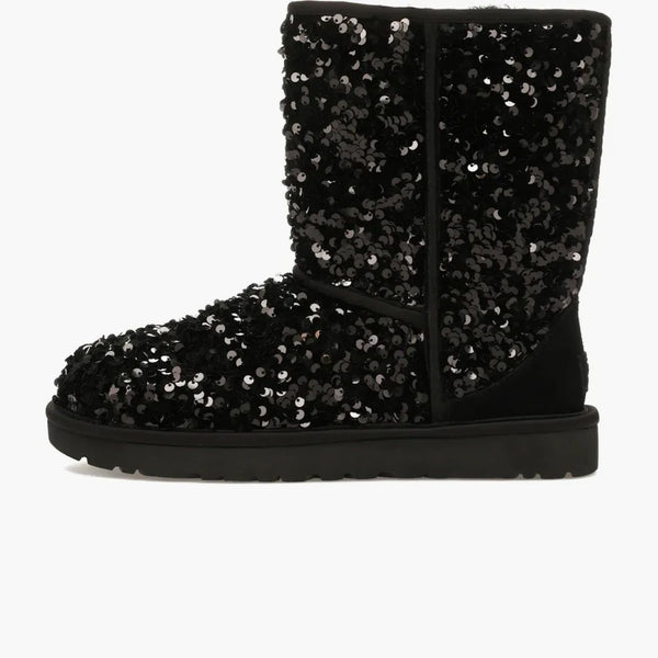 Ugg Classic Short Chunky Sequin Boot Black (Dámské)