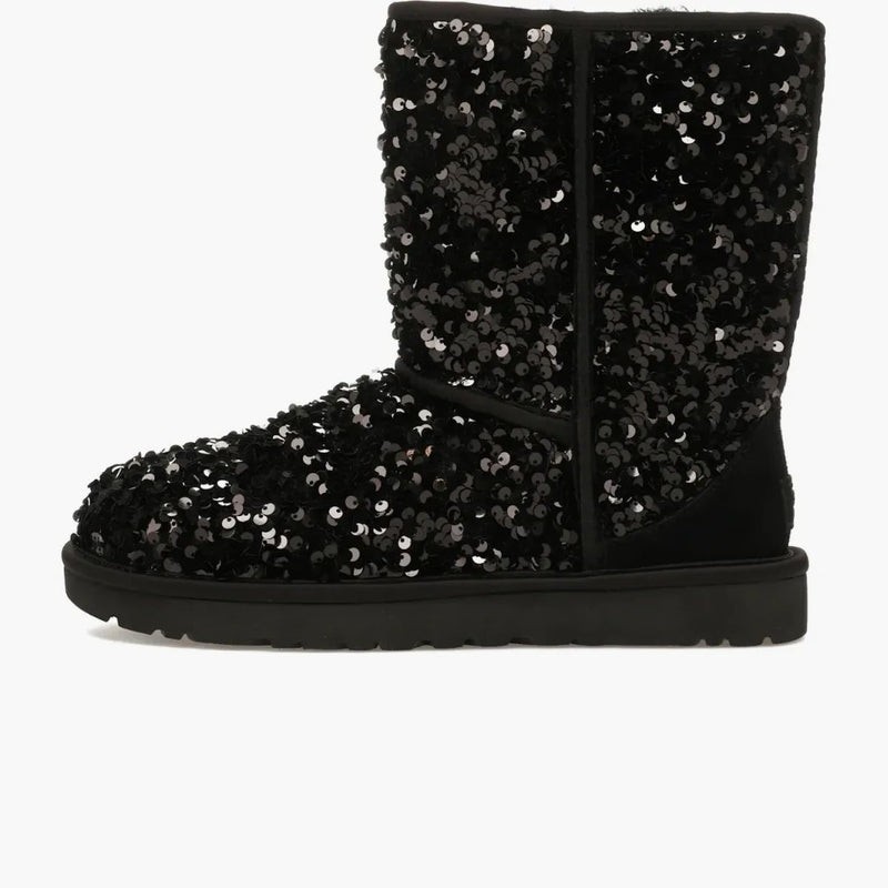 Ugg Classic Short Chunky Sequin Boot Black (Women's)