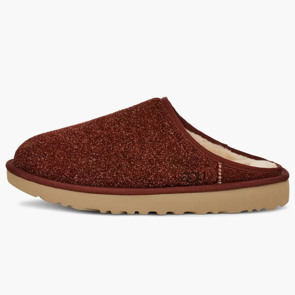 Ugg Classic Slip-On Shaggy Suede Slipper Red Jasper