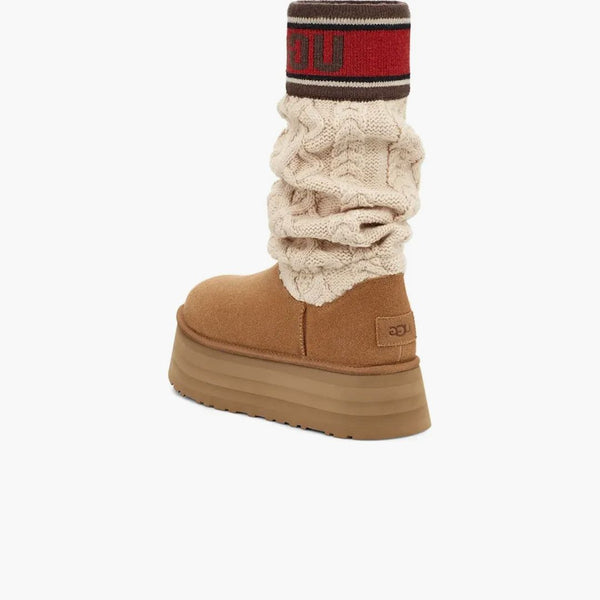 UGG Classic Sweater Letter Boot Chestnut (Women's)