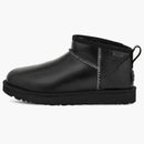 Ugg Classic Ultra Mini Lthr Rain Boot Black (Women's)