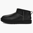 Ugg Classic Ultra Mini Lthr Rain Boot Black