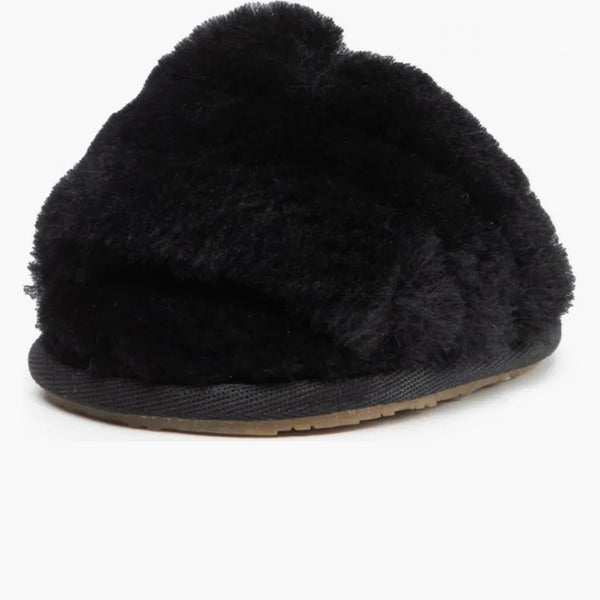 UGG FLUFF Yeah Slide Black (spädbarn)