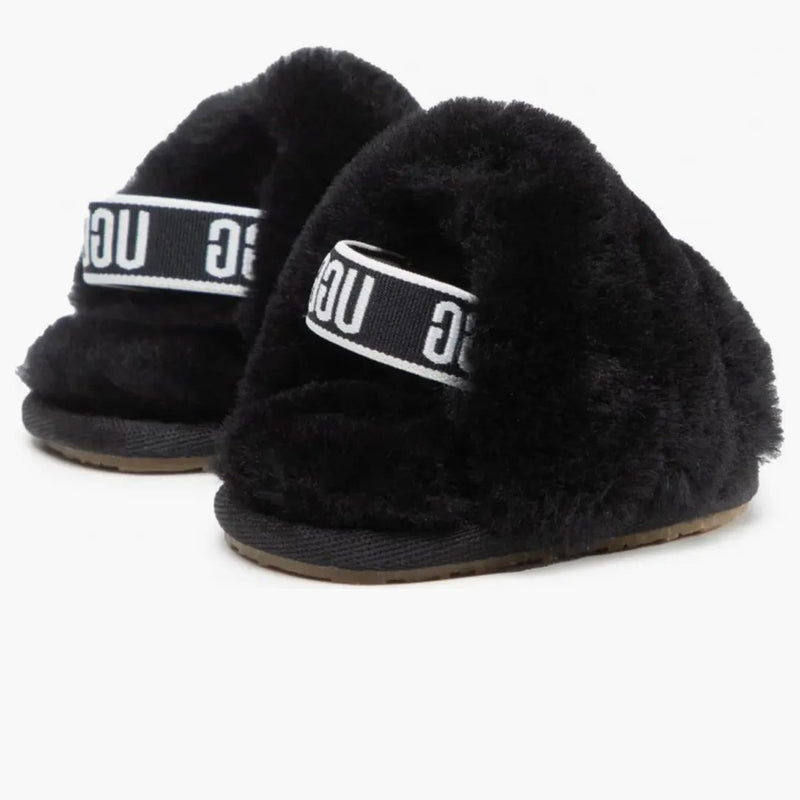 UGG FLUFF Yeah Slide Black (spädbarn)