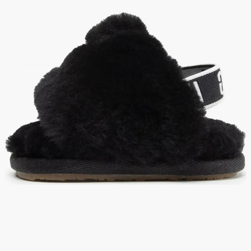 UGG FLUFF Yeah Slide Black (spädbarn)