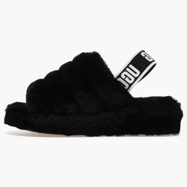 UGG FLUFF Yeah Slide Black (kvinnors)