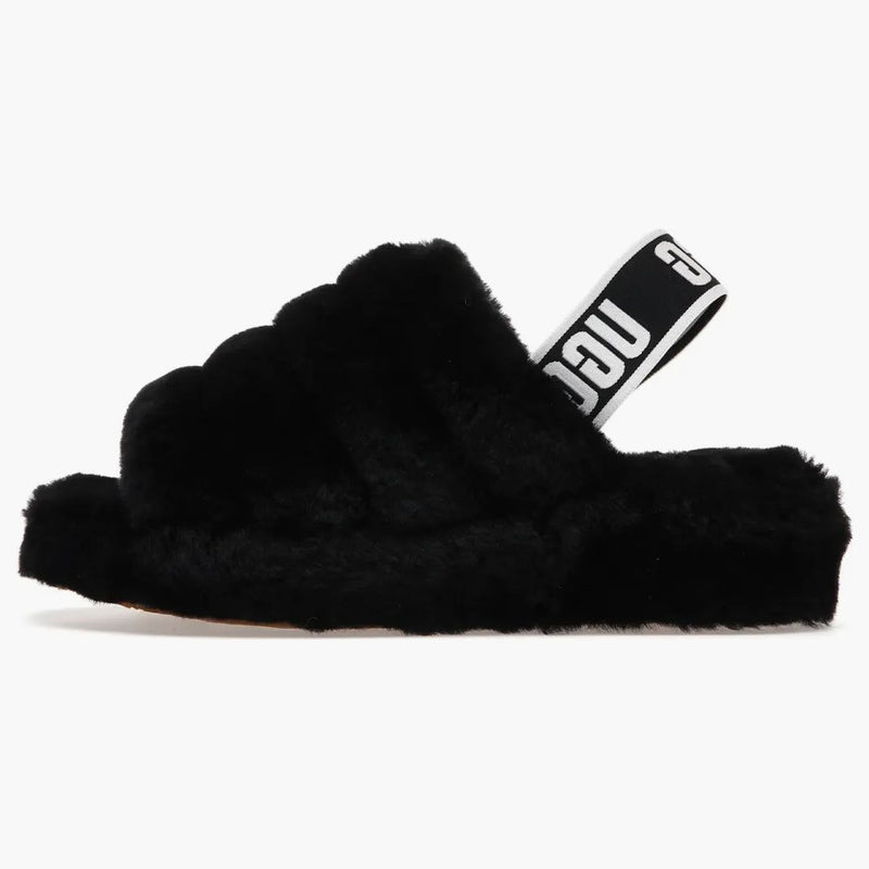 Ugg Fluff Yeah Slide Black (Dámské)