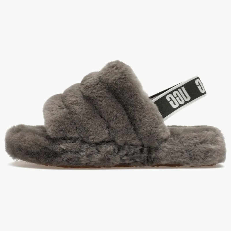 Ugg Fluff Yeah Slide Charcoal (Kids)